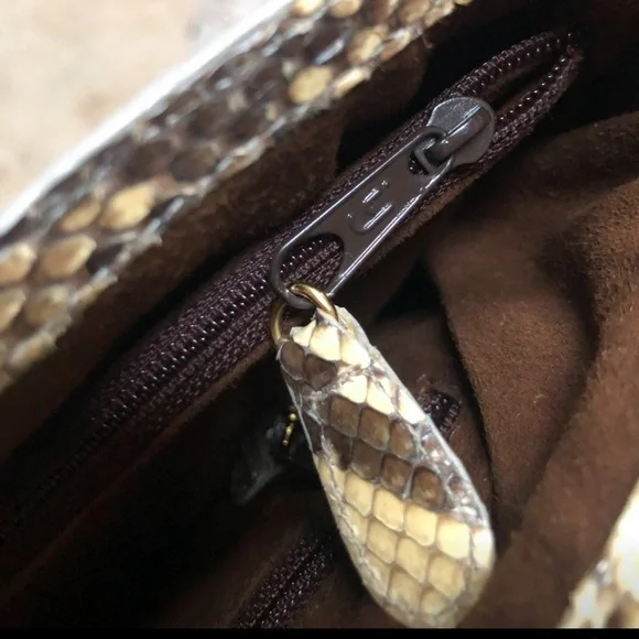 LUXURY PYTHON SNAKESKIN NANCY GONZALES BASKETWEAVE VELVET CLASSIC PURSE TOTE BAG - Picture 13 of 14